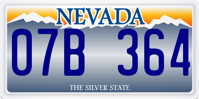 NV license plate 07B364