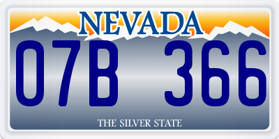 NV license plate 07B366