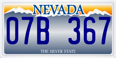 NV license plate 07B367