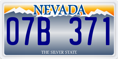 NV license plate 07B371