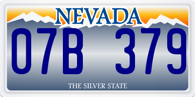 NV license plate 07B379