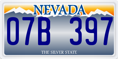 NV license plate 07B397
