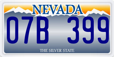 NV license plate 07B399