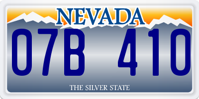 NV license plate 07B410