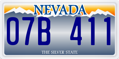 NV license plate 07B411
