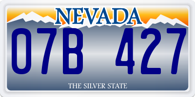 NV license plate 07B427