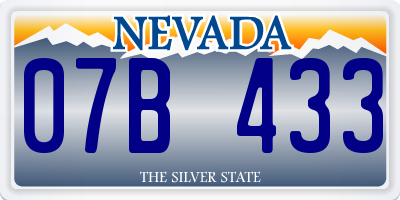 NV license plate 07B433