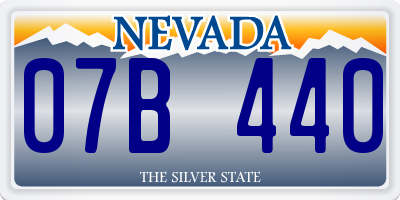 NV license plate 07B440