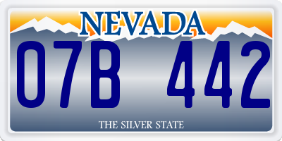 NV license plate 07B442