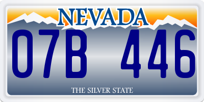 NV license plate 07B446