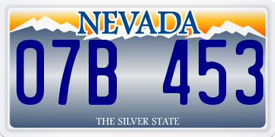 NV license plate 07B453