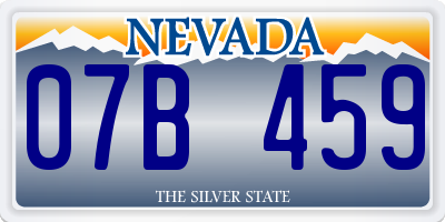 NV license plate 07B459