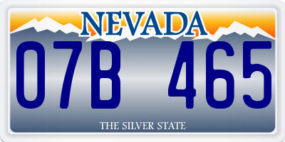 NV license plate 07B465