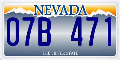 NV license plate 07B471