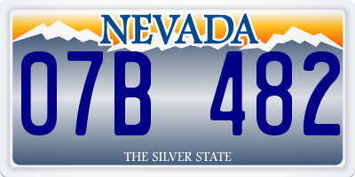 NV license plate 07B482
