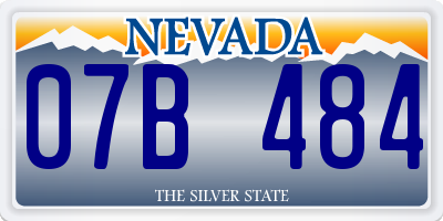 NV license plate 07B484