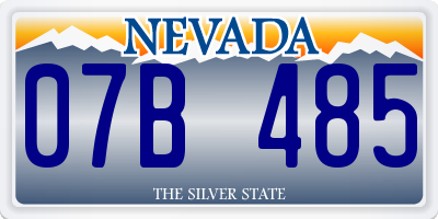 NV license plate 07B485