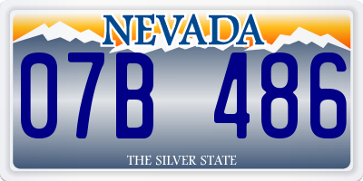 NV license plate 07B486
