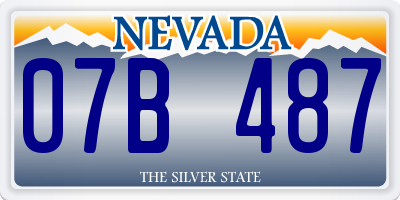 NV license plate 07B487