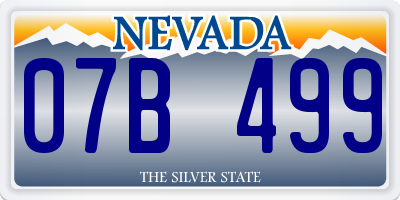 NV license plate 07B499