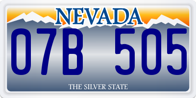 NV license plate 07B505