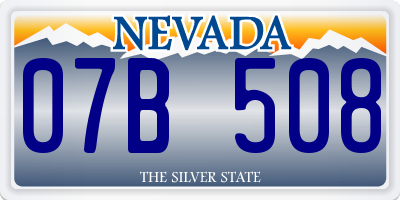 NV license plate 07B508