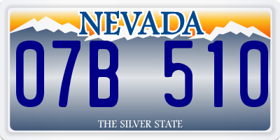 NV license plate 07B510