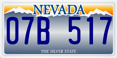 NV license plate 07B517