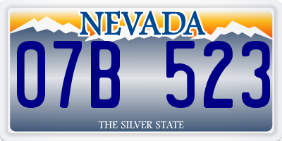 NV license plate 07B523