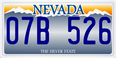 NV license plate 07B526