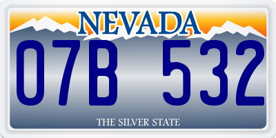 NV license plate 07B532