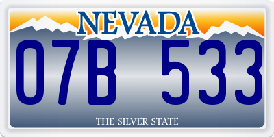 NV license plate 07B533