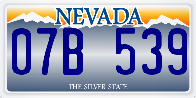 NV license plate 07B539