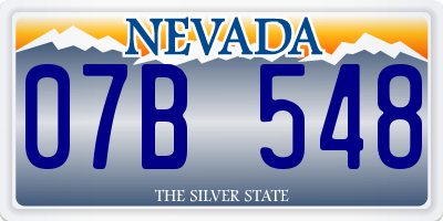 NV license plate 07B548