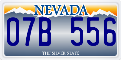 NV license plate 07B556