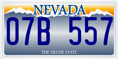 NV license plate 07B557