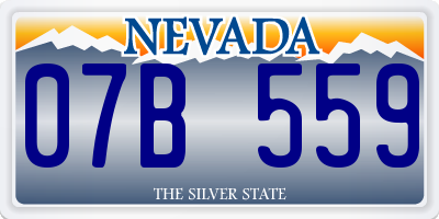 NV license plate 07B559