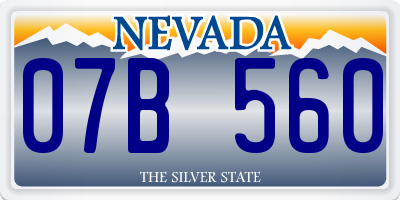 NV license plate 07B560