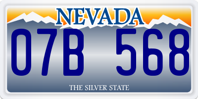 NV license plate 07B568