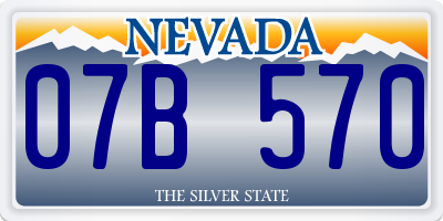 NV license plate 07B570