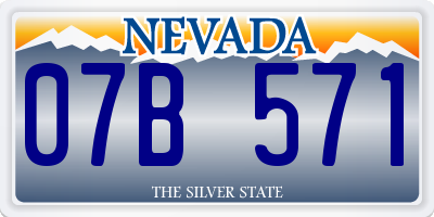 NV license plate 07B571