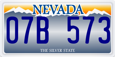 NV license plate 07B573