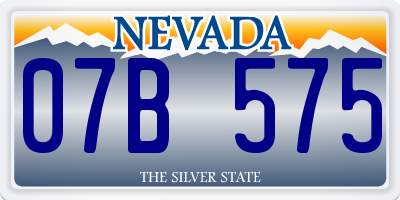 NV license plate 07B575