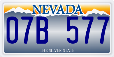 NV license plate 07B577