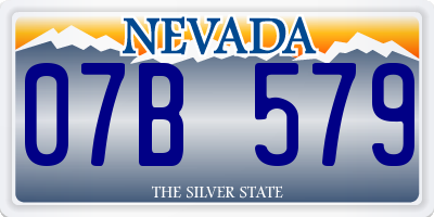 NV license plate 07B579