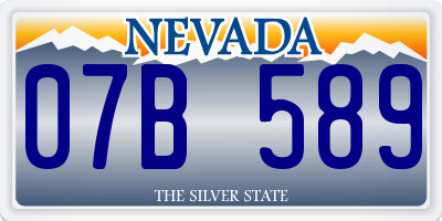 NV license plate 07B589