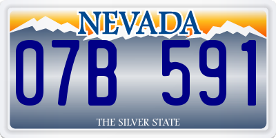 NV license plate 07B591