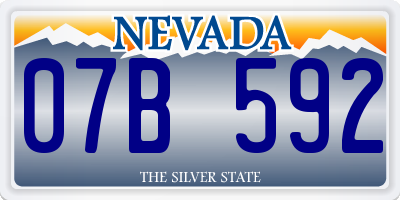 NV license plate 07B592