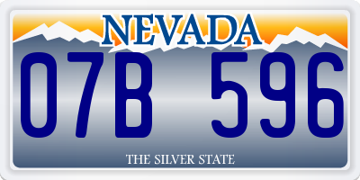 NV license plate 07B596