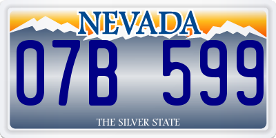 NV license plate 07B599